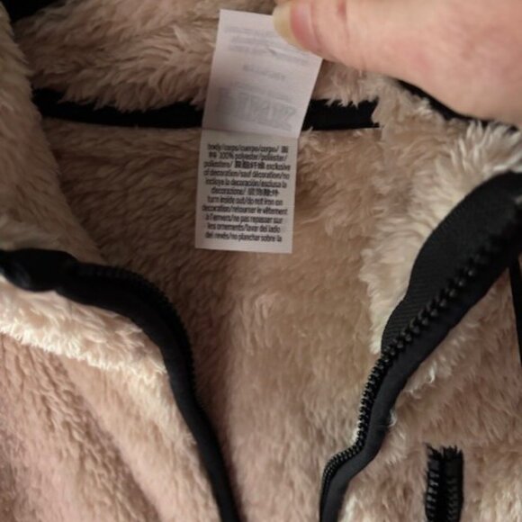 Pink Victorias Secret M Sherpa Fleece Jacket Beige 1/2 Zip Cozy Feminine Soft - Picture 6 of 8